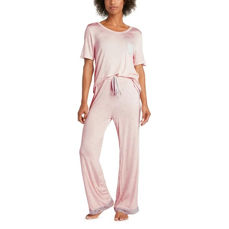 Honeydew Women's Creamsicle Hues Soft Jersey Pajama Set for Sweet Dreams | Walmart (US)