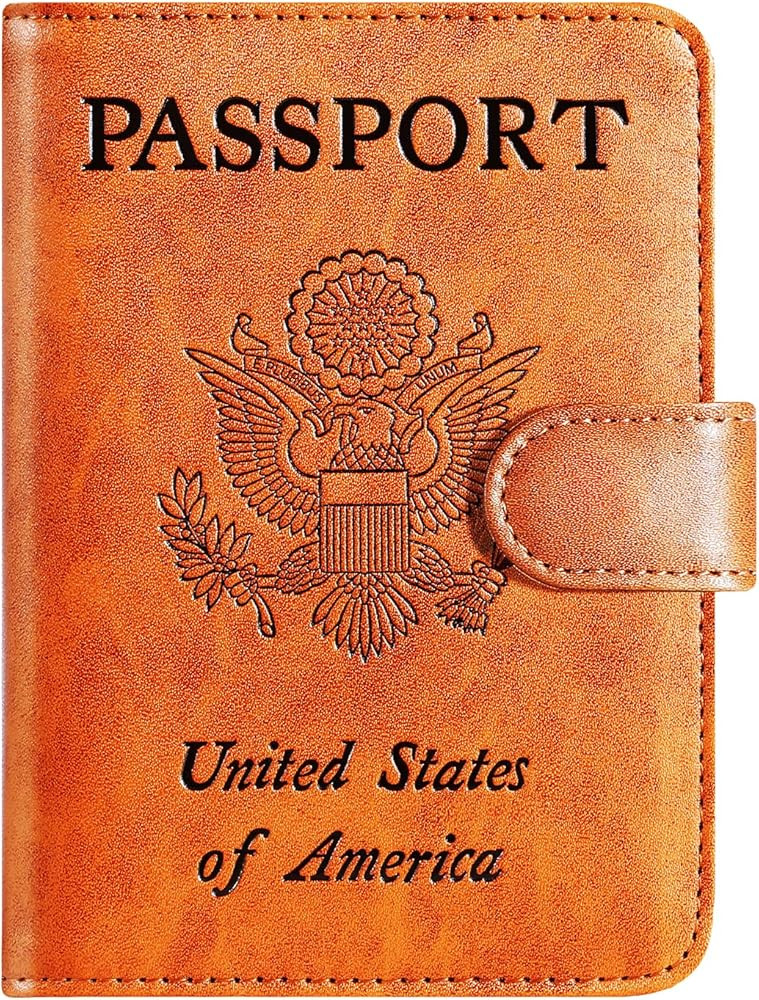 Passport Holder Cover Wallet RFID Blocking Leather Card Case Travel Accessories for Women Men (Cl... | Amazon (US)