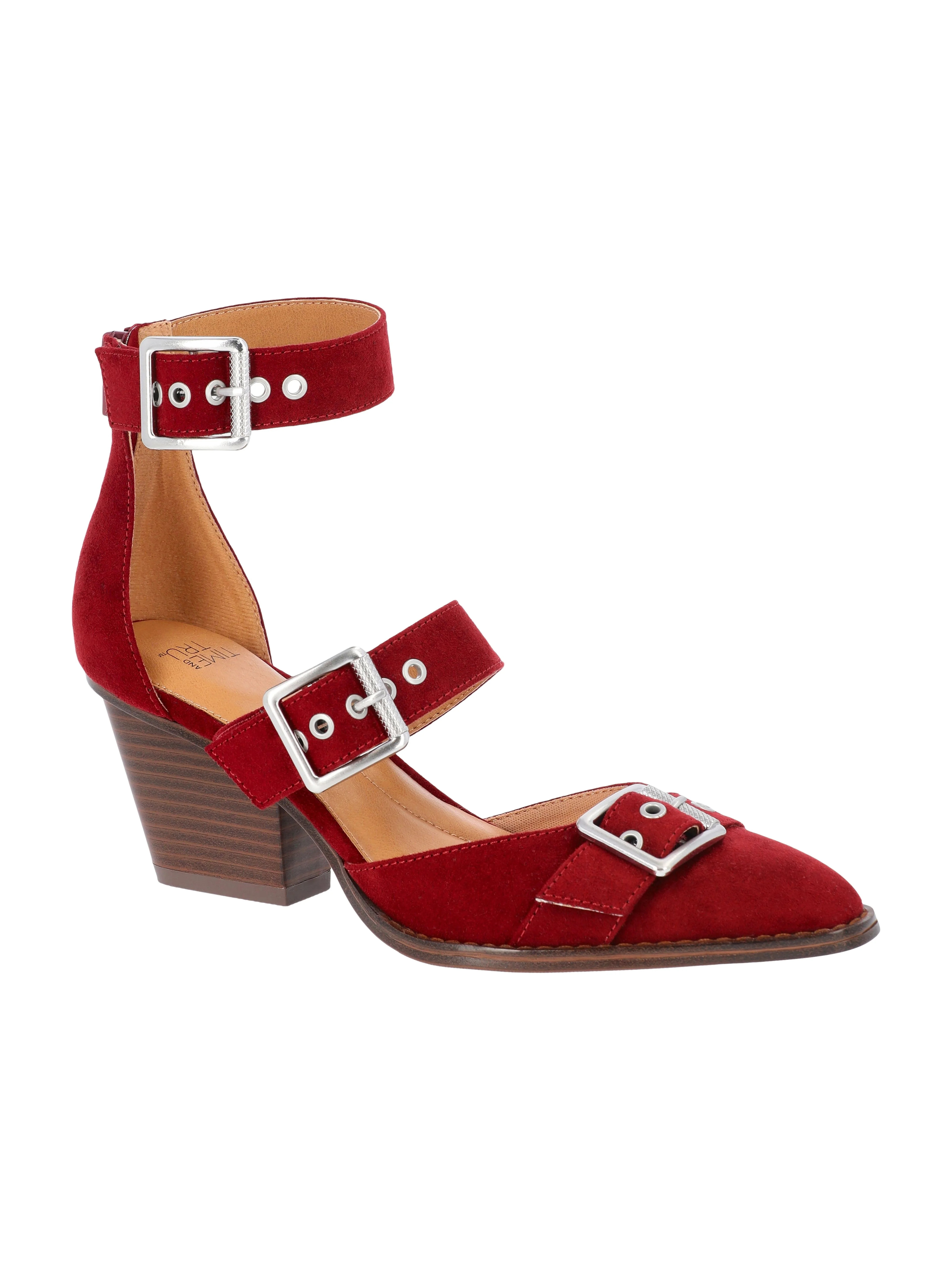 Time and Tru Women's Strappy Western Block Heel Shoes | Walmart (US)