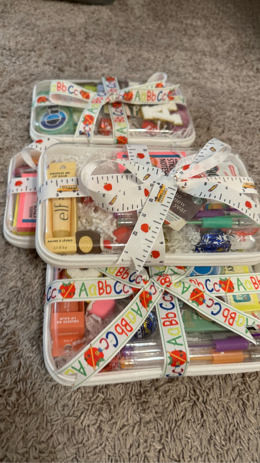 Last-minute teacher gift? 📚✏ Walmart & Amazon to the rescue! 🎁 I whipped up these little kits filled with classroom essentials + self-care goodies—perfect for showing appreciation.
This set’s geared toward my kids’ female teachers, but for male teachers you could swap in things like: mini tool keychains, coffee gift cards, snacks, stress balls, etc.
Save this idea or send to someone who needs quick teacher gift inspo! 🍎 #TeacherAppreciation #LastMinuteGift #BackToSchool #TeacherGifts #AmazonFinds #WalmartFinds #GiftIdeas #ClassroomEssentials”