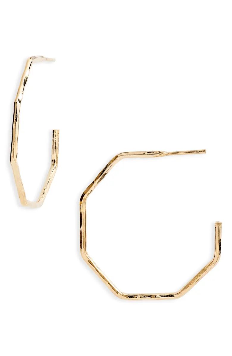 Argento Vivo Small Hammered Geo Hoop Earrings | Nordstrom