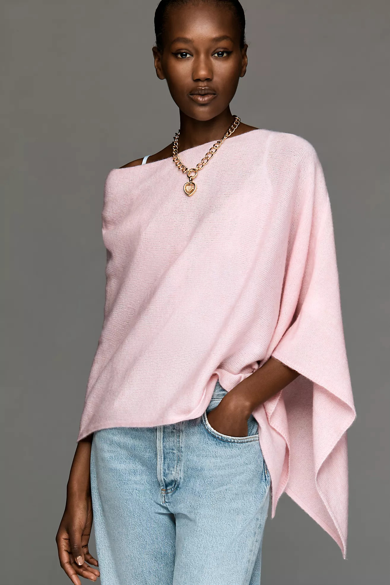 By Anthropologie Knit Asymmetric Poncho | Anthropologie (US)