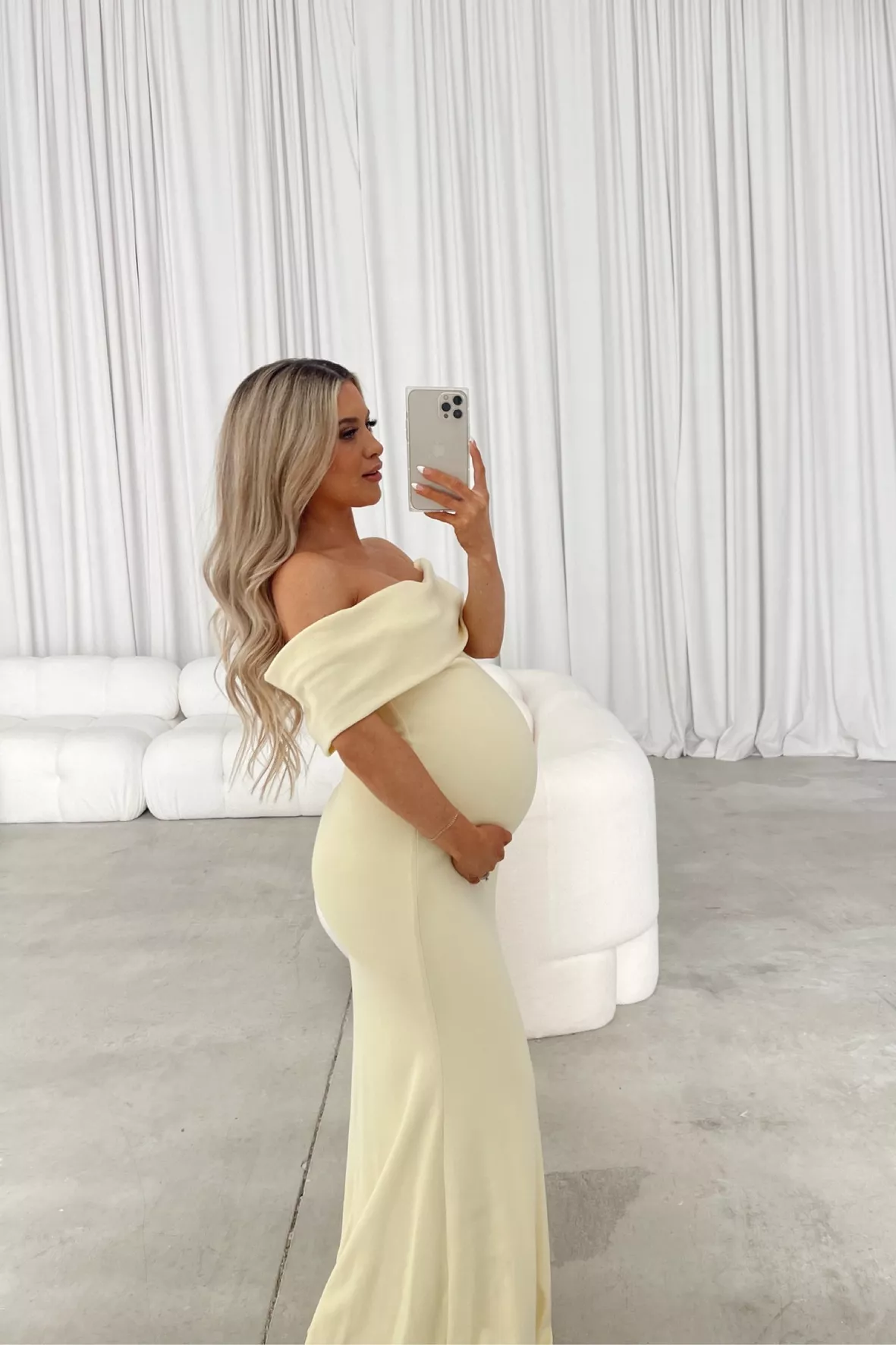 yellow dress maternity Polka Dot Short Sleeve Lace V-Neck Ruffle Hem Maxi Designed for expectant mother in every stage Short Sleeve Maternity Bridesmaid Dress