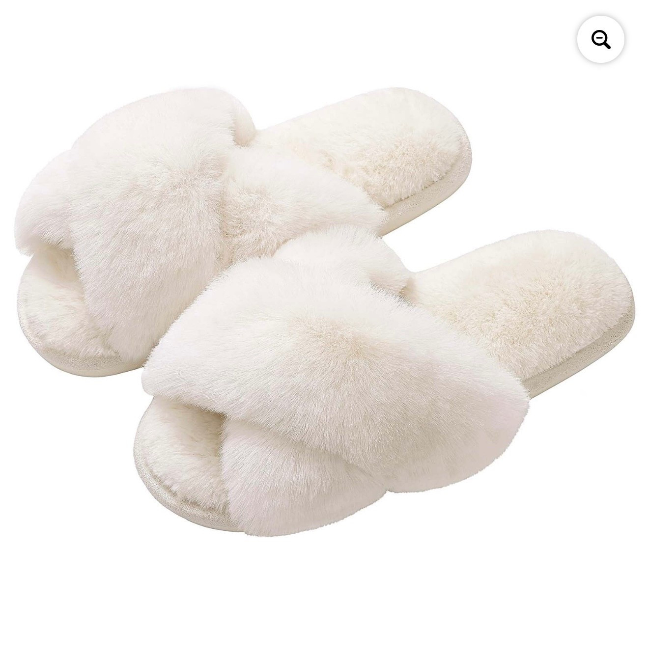  Women's Fuzzy Slippers Open Toe Cross Band Slippers Memory Foam House Slippers for Women, White

#LTKSeasonal #LTKHoliday #LTKSaleAlert
