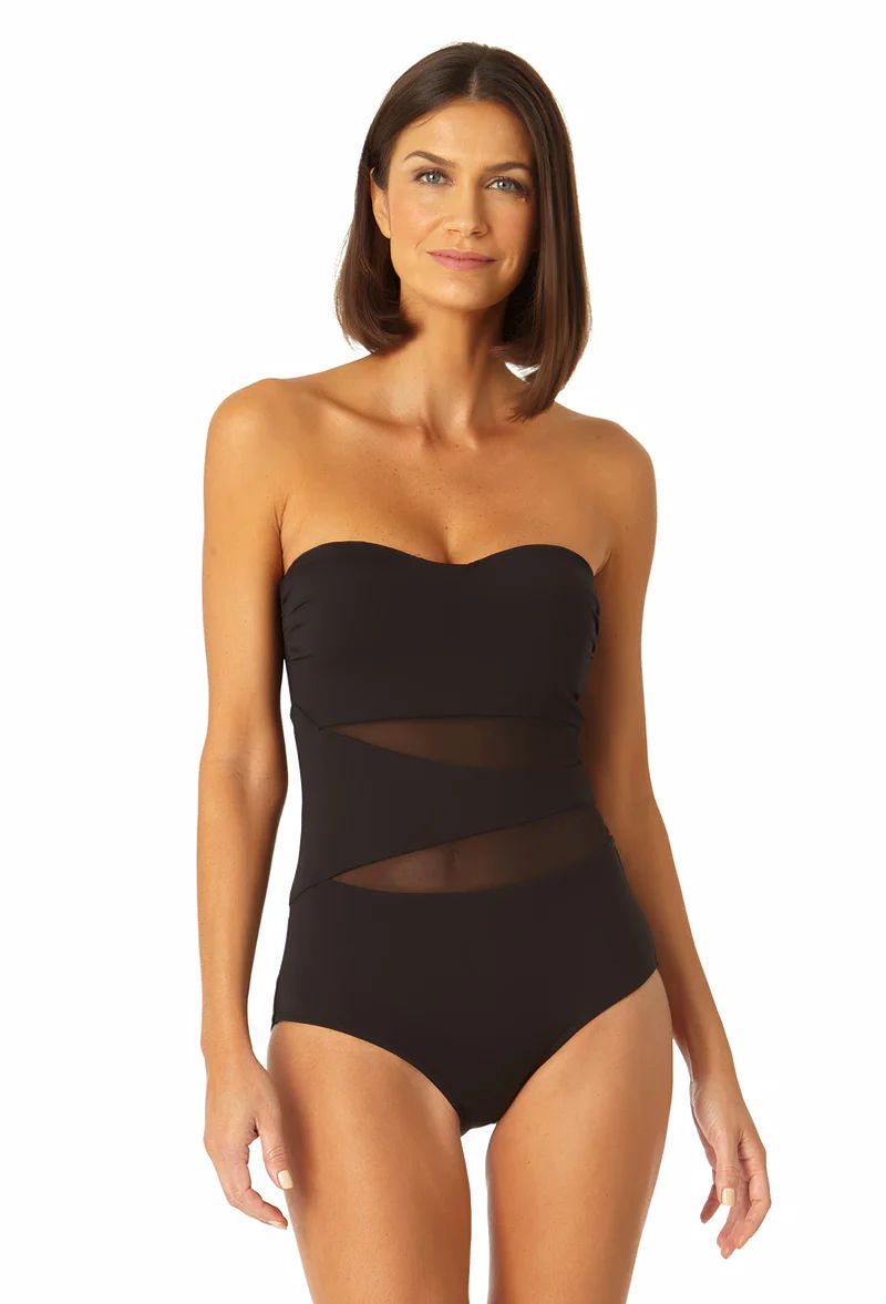 Anne Cole - Women's Mesh Strapless One Piece Swimsuit | Anne Cole
