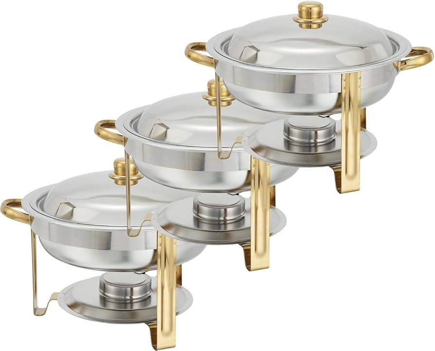 Tiger Chef 4 Quart Round Chafing Dish (3, 4 Quart Round) | Amazon (US)