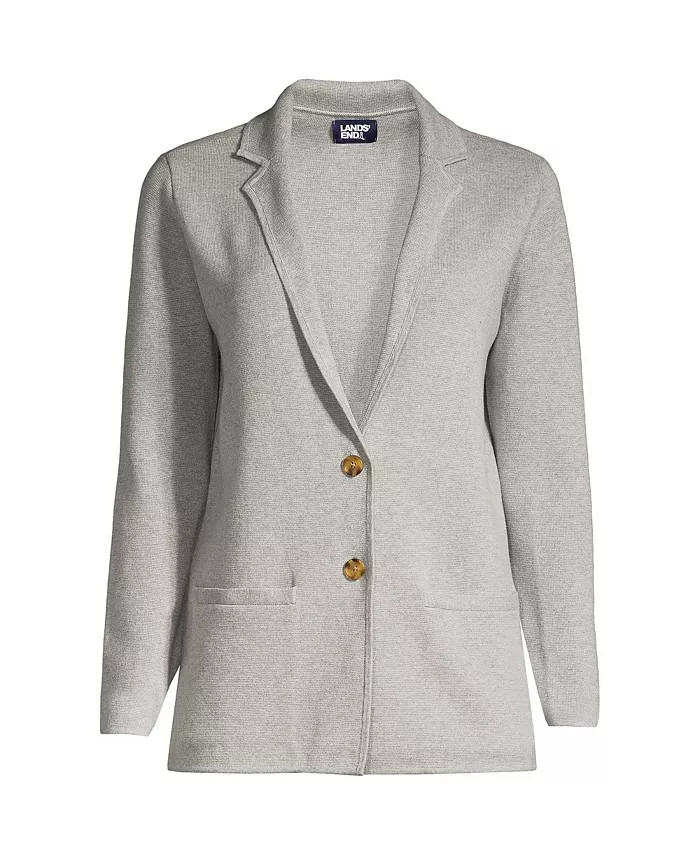 Women's Fine Gauge Cotton Button Front Blazer Sweater | Macy's Canada