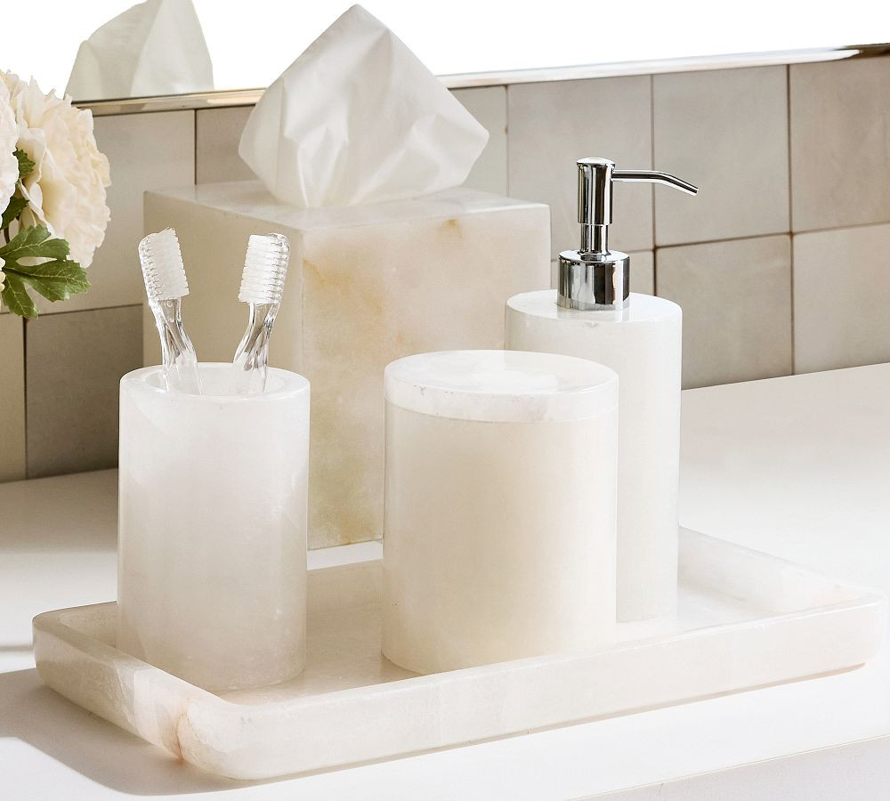 Alabaster Bathroom Accessories | Pottery Barn CA