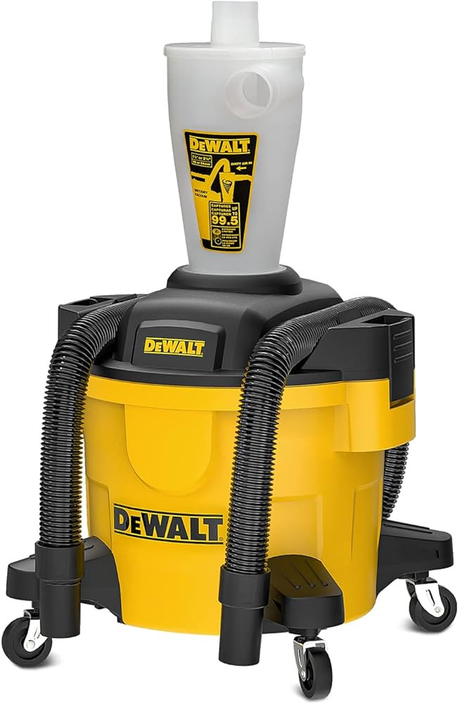 DEWALT Dust Separator with 6 Gallon Poly Tank, 99.5% Efficiency Cyclone Dust Collector, High-Perf... | Amazon (US)