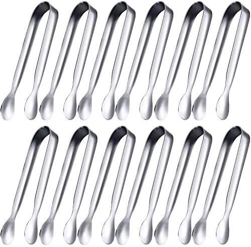 12 Pieces Sugar Tongs Ice Tongs Stainless Steel Mini Serving Tongs Appetizers Tongs Small Kitchen... | Amazon (US)