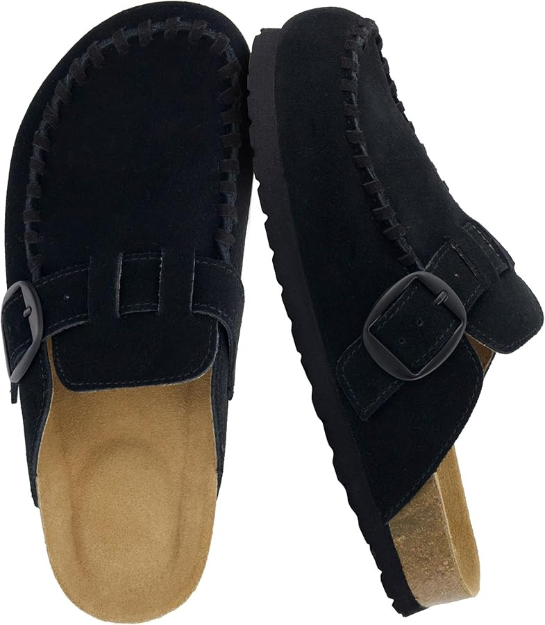 CUSHIONAIRE Canoe Genuine Suede Clogs for Women Footwear with Moc Toe Design – Casual Slip On W... | Amazon (US)