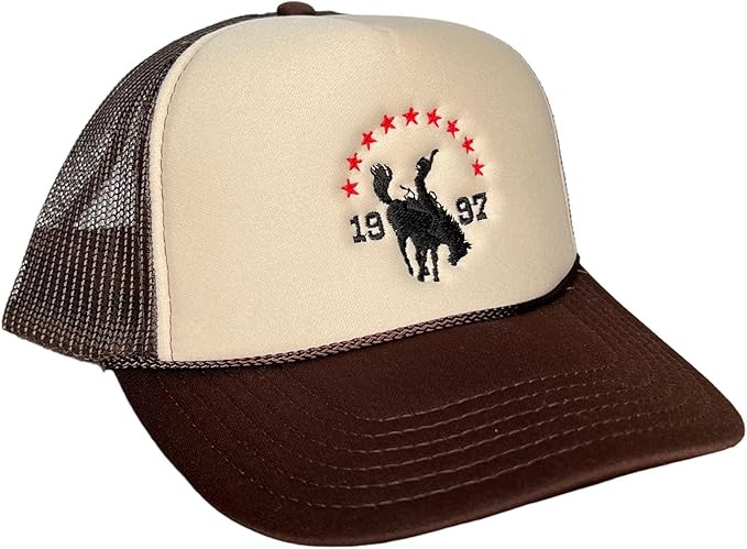 1997 Western Cowboy Embroidered Foam Trucker Hat - Premium Trendy Snapback for Men and Women | Amazon (US)