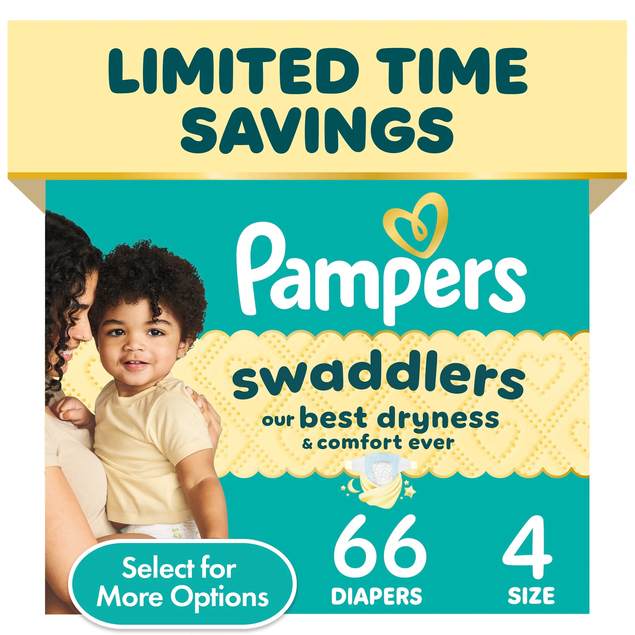 Pampers Swaddlers Diapers, Size S4, 66 Count (Select for More Options) - Walmart.com | Walmart (US)