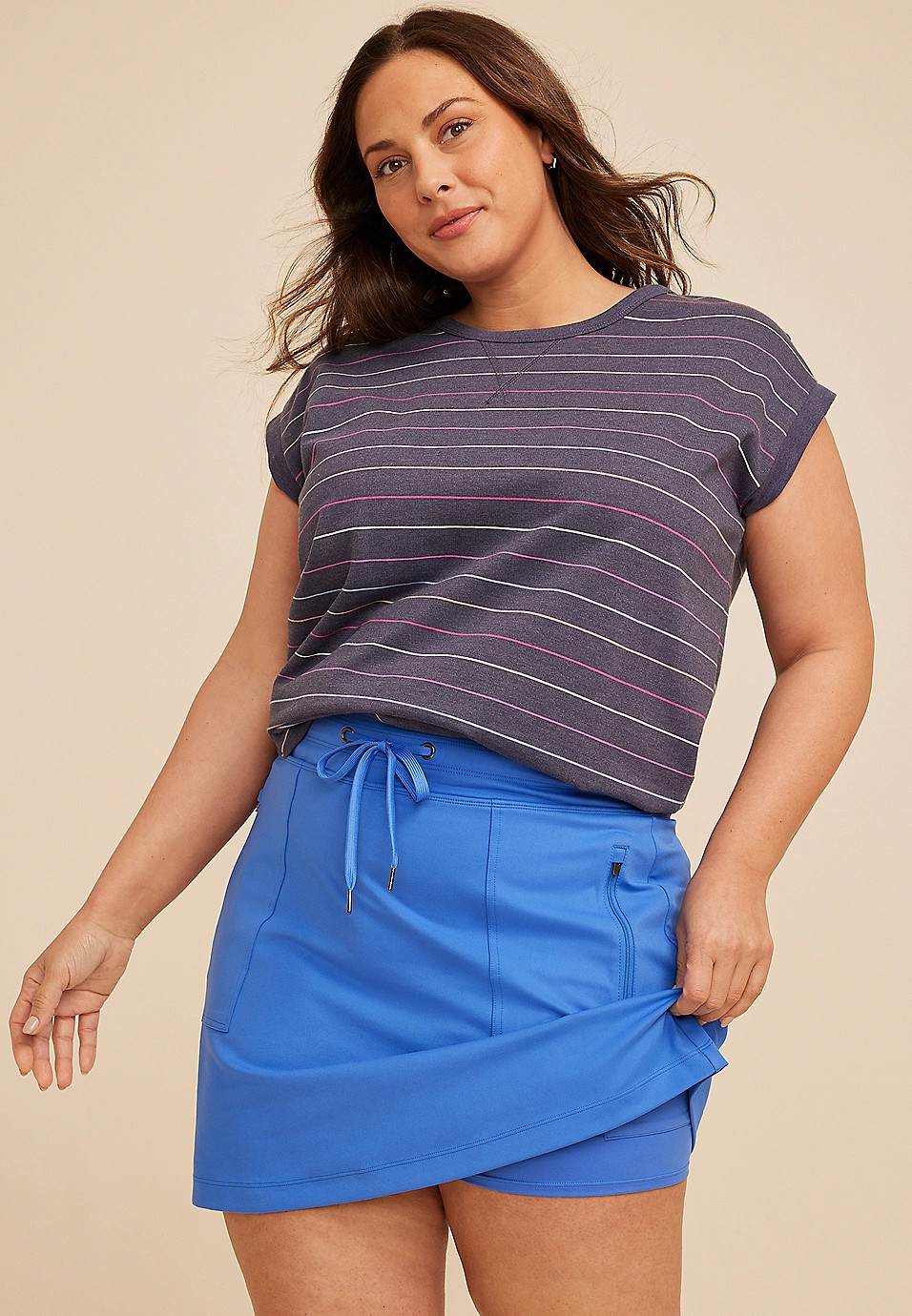 Plus Size High Rise Traveler Skort | Maurices