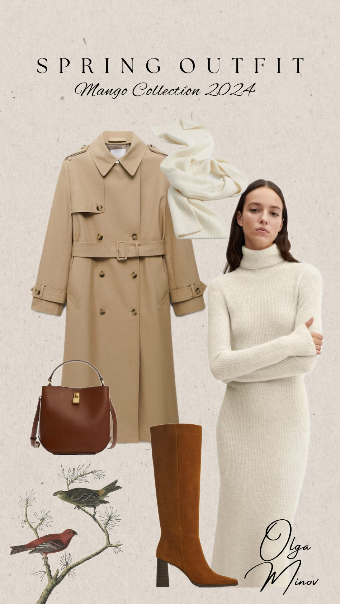 Spring Outfit Idea. Knitted Oatmeal Dress, Classic Trench Coat, Tender Scarf.

#LTKspring #LTKoutfits #LTKfashion #LTKoldmoney #LTKspringoutfit #LTKstyle #LTKootd