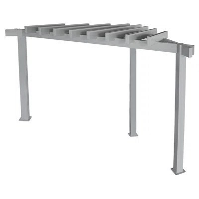Sojag Rustproof Aluminum Frame Pergola, PVC-Coated Canopy for UV Protection, Contemporary Design for Garden or Yard, 10' x 10', Lima Grey | Wayfair North America
