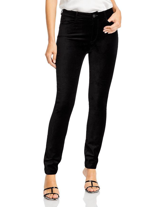 Hoxton Velvet Ankle Jeans in Black | Bloomingdale's (US)