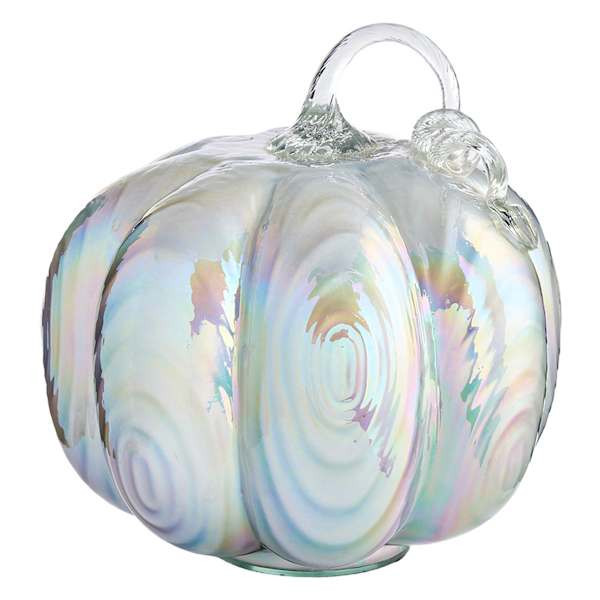 Silver Glass Pumpkin, 9.5" | At Home