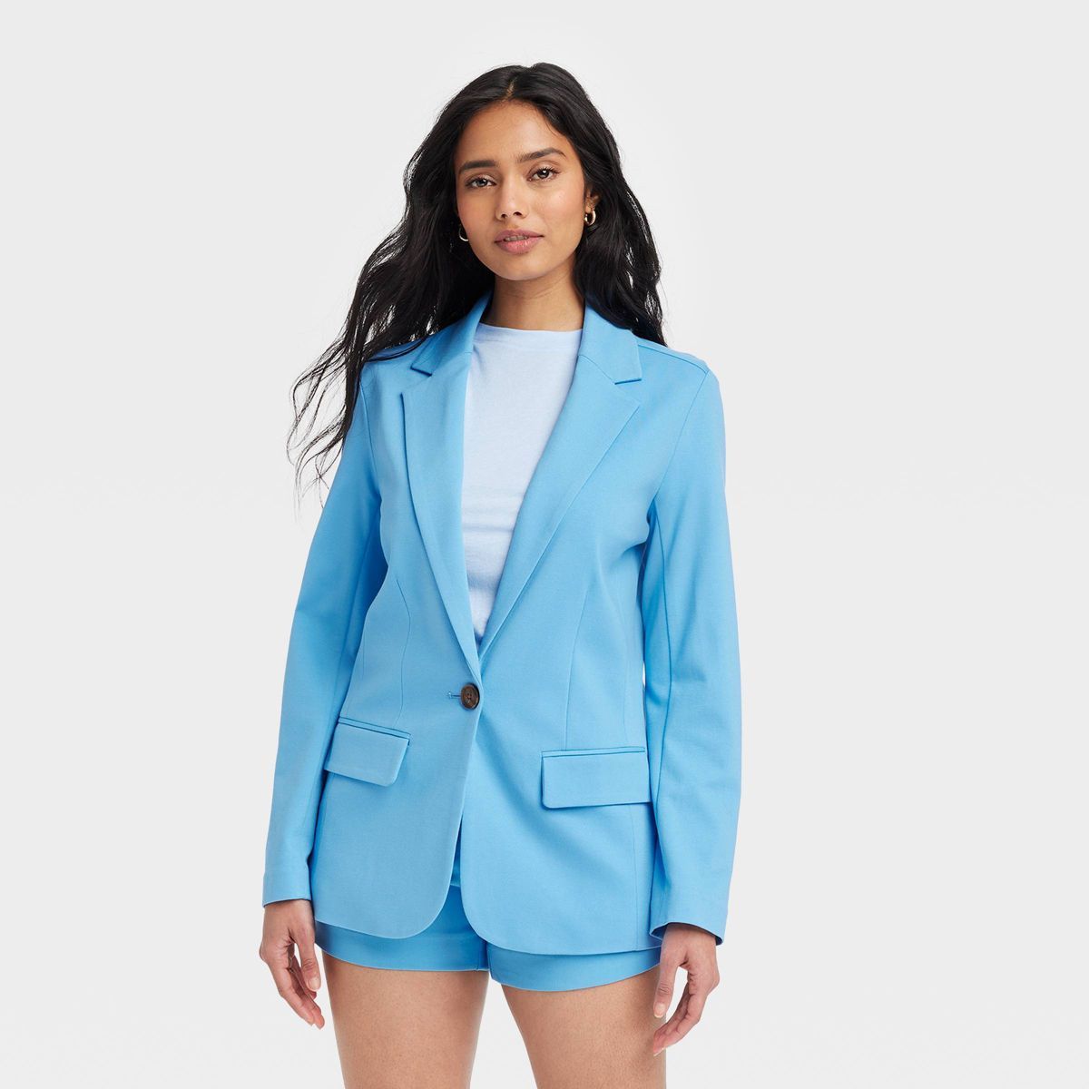 Women's Ponte Blazer - A New Day™ Blue S | Target
