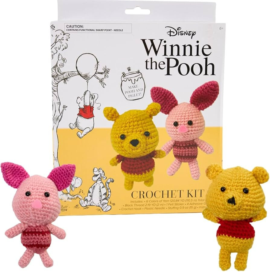 Innovative Designs Disney Winnie The Pooh Crochet Kit for Beginners, DIY Crochet Kits for Adults,... | Amazon (US)