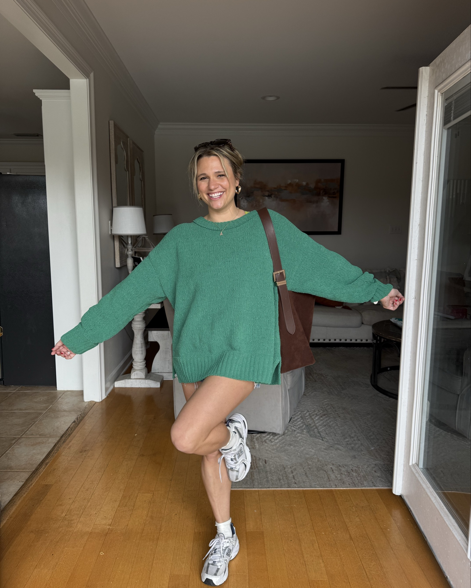 Alabama weather doesn’t care about my outfit choices butttt my mental health does 🤪 busy day today with all the appointments bc we leave for Maui in 2 days!! This lightweight sweater is EVERYTHANGGGG 💚 

#LTKFindsUnder50 #LTKSaleAlert #LTKdayinmylife