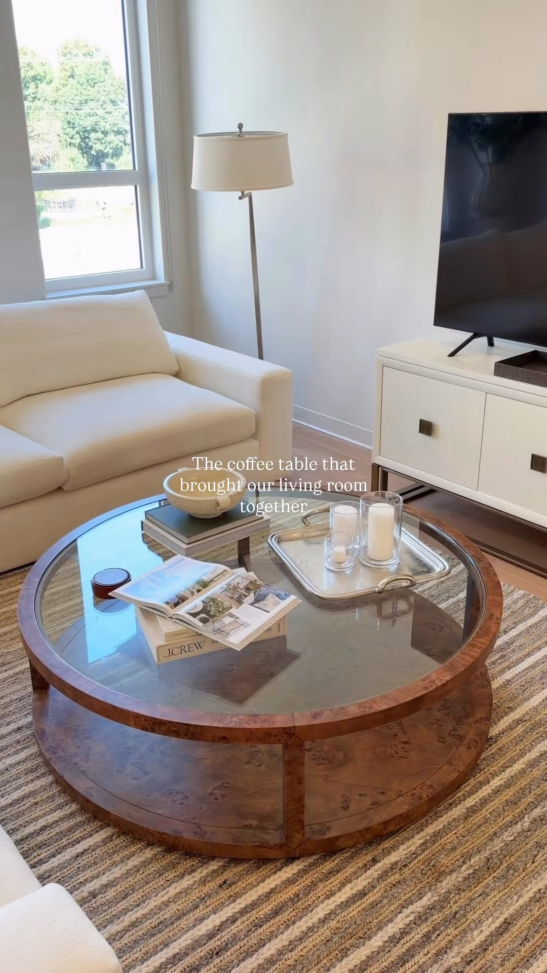 Coffee table decor in our new townhome!
