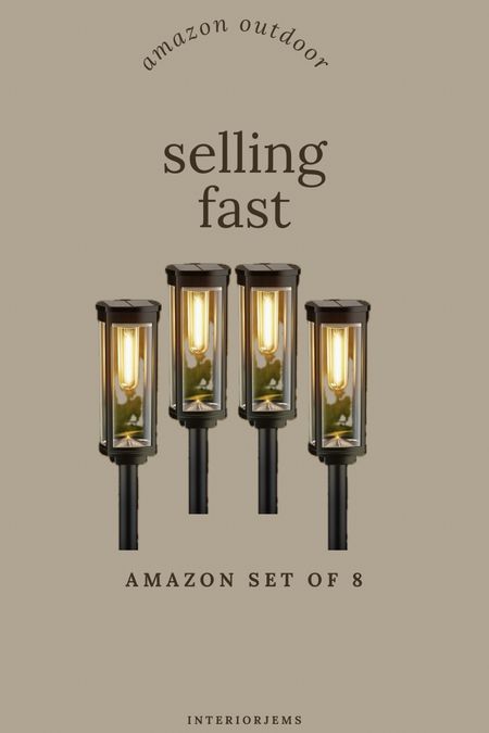 These solar lights are super popular from Amazon Amazon. They’re also priced really reasonably, set of eight solar lights from Amazon Amazon, quick shipping, outdoor decor.

#LTKhome #LTKstyletip #LTKsalealert