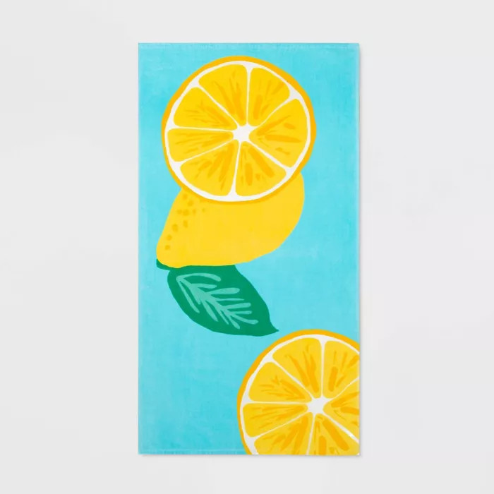 Lemon Placed Beach Towel - Sun Squad™ | Target