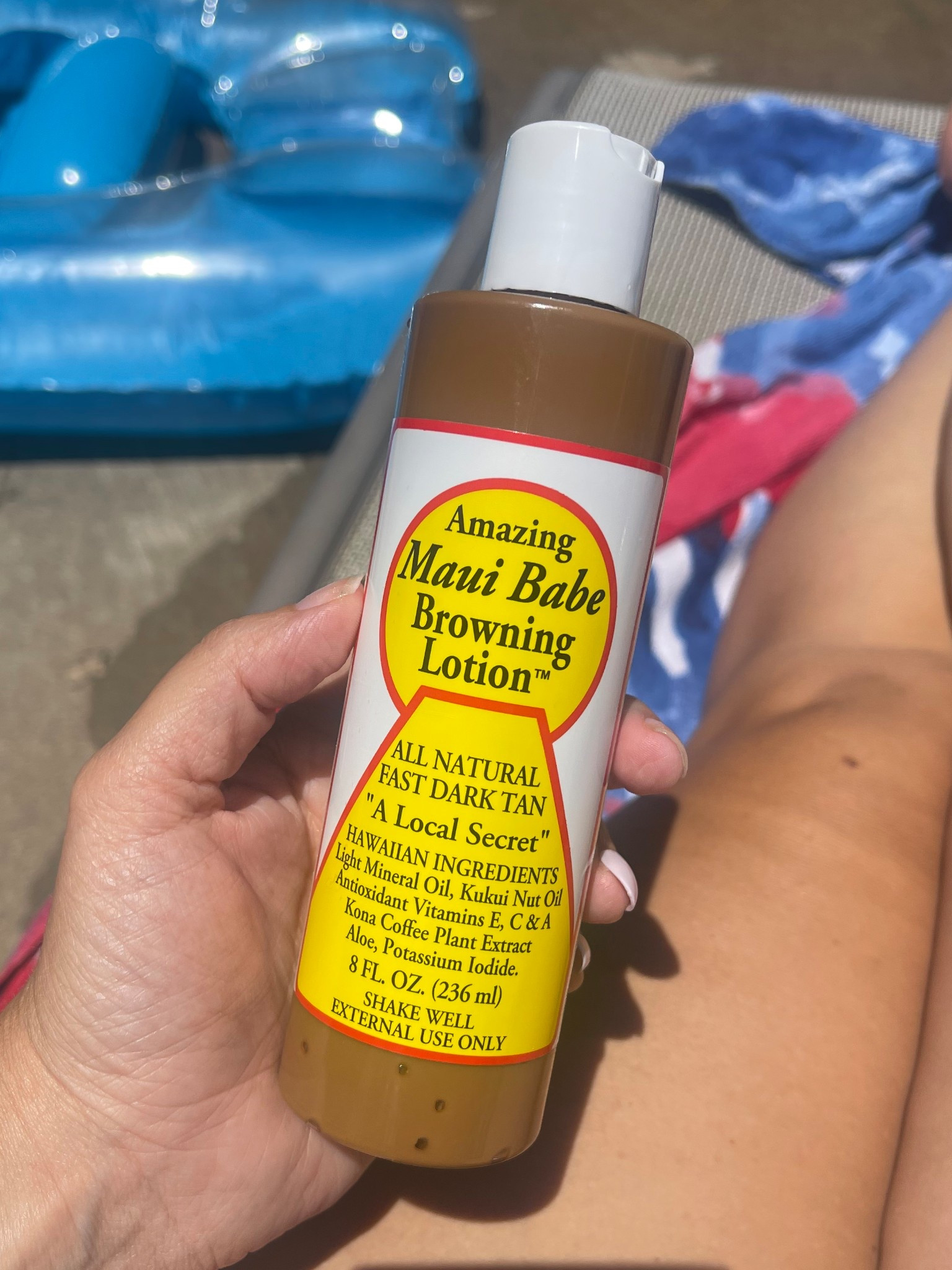 If you want that deep, just-got-back-from-vacation tan… this is IT 🌺☀️ Maui Babe Browning Lotion is my go-to every summer. It smells like coffee and sunshine, helps me tan way faster, and gives that golden glow without feeling sticky. Don’t forget SPF underneath! #mauibabe #LTKsummer #tanninghack #beachbagmusthave #amazonfinds


