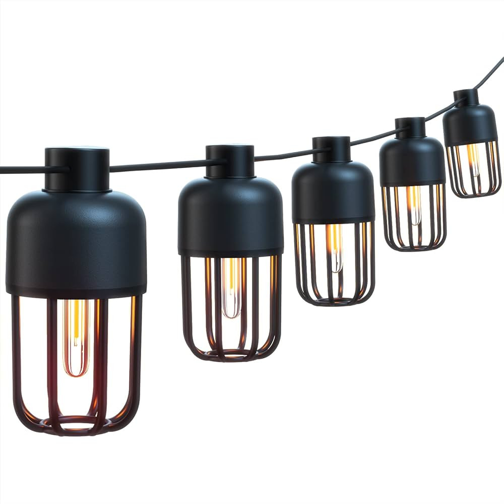 Brightown Lantern String Lights for Outside, 24Ft Patio Lights Waterproof with 13 Shatterproof Bu... | Amazon (US)