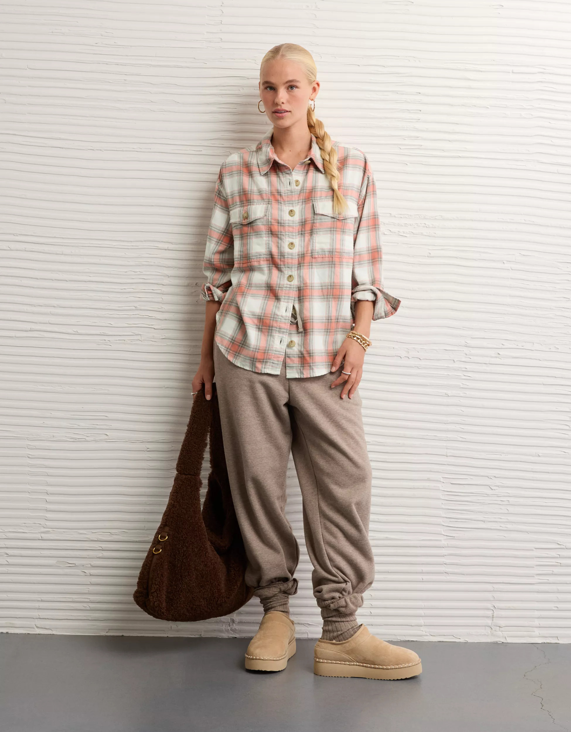 AE Plaid Button-Up Shirt | American Eagle Outfitters (US & CA)