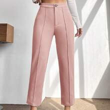 Seam Detail Cropped Trousers | SHEIN