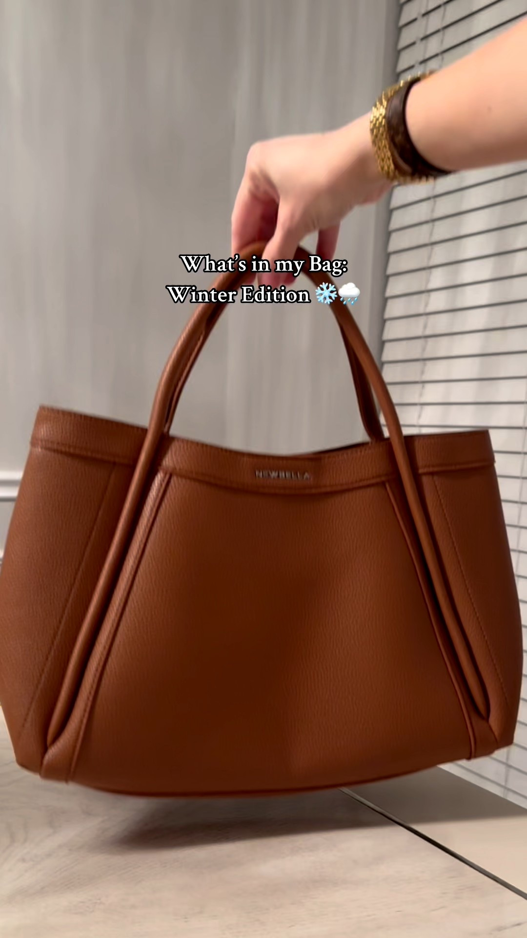 Newbella tote bag in chocolate brown