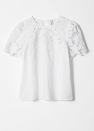 Short-Sleeve Floral-Embroidery Blouse | & Other Stories UK