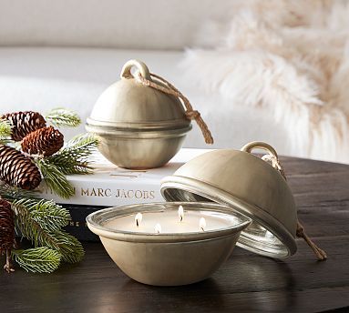 St. Jude Bell-Shaped Scented Candles - Yuletide Spice | Pottery Barn (US)
