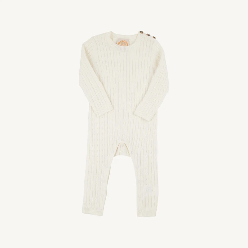 Pearson Playsuit (Cable Knit) - Palmetto Pearl | The Beaufort Bonnet Company