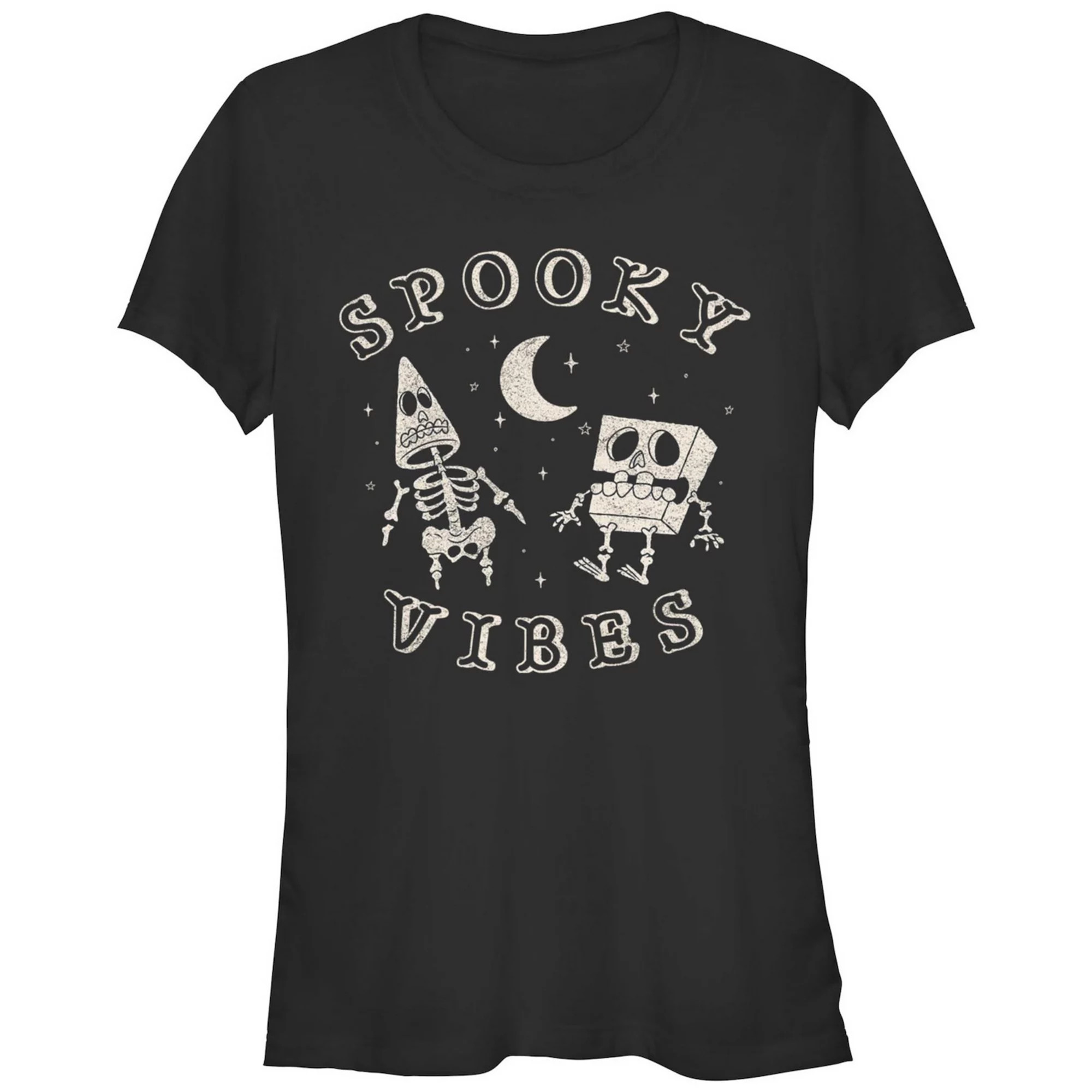Juniors' Nickelodeon SpongeBob SquarePants And Patrick Spooky Vibes Fitted Graphic Tee | Kohl's