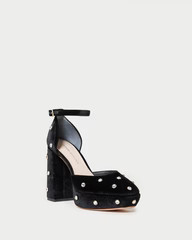 Selina Black/Crystal Closed-Toe Platform | Loeffler Randall