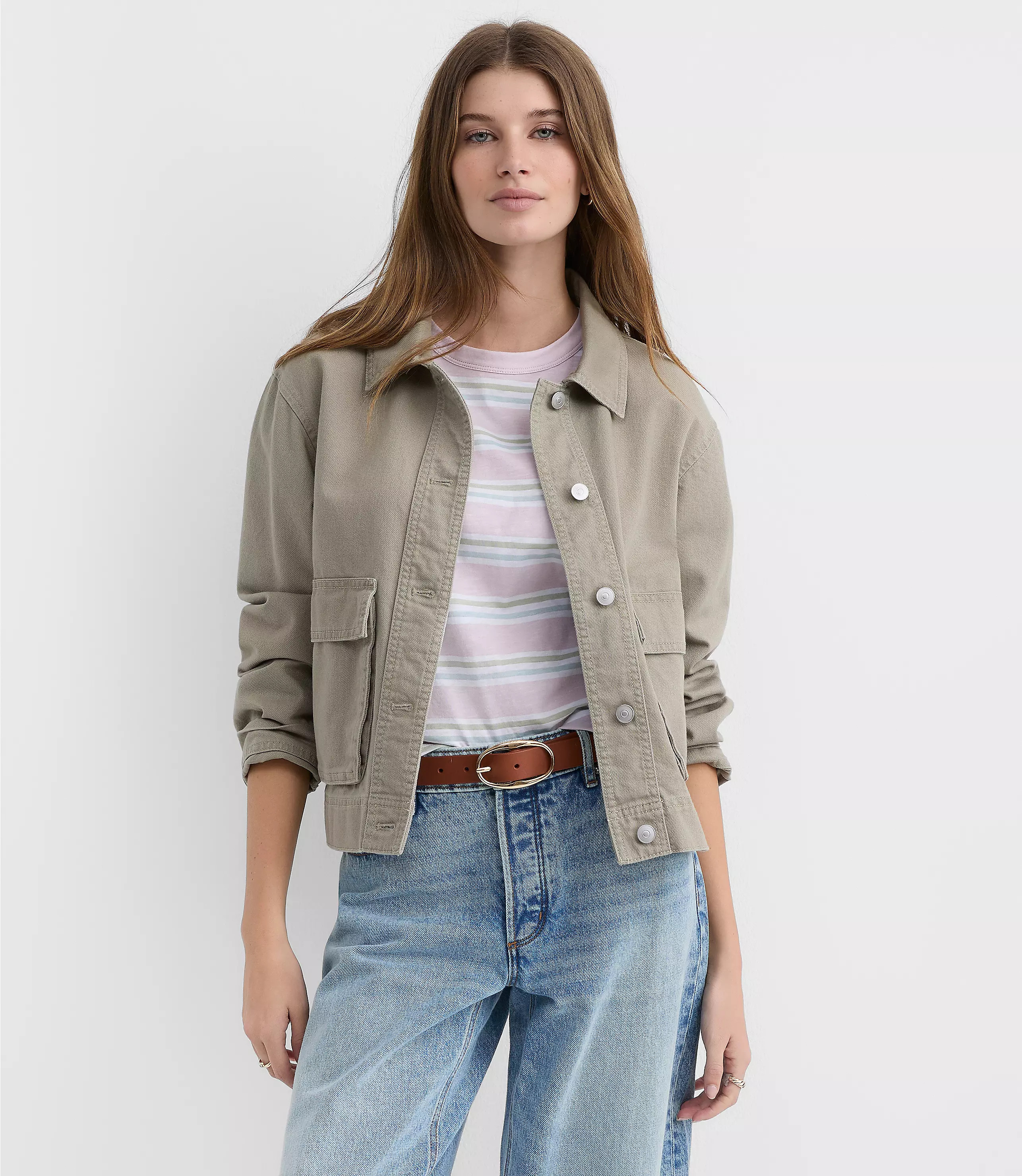 Twill Utility Jacket | LOFT