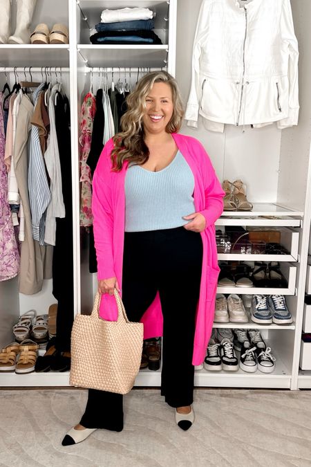 Plus size outfit featuring DREAM PAIRS shoes! Use code dp20ashley for a discount! I also linked some similar ones! Cardigan is old from The Drop (pink isn't available - linked similar), tank is from The Drop (XXL), and black crossover leggings (2X).

#LTKshoecrush #LTKSeasonal #LTKplussize