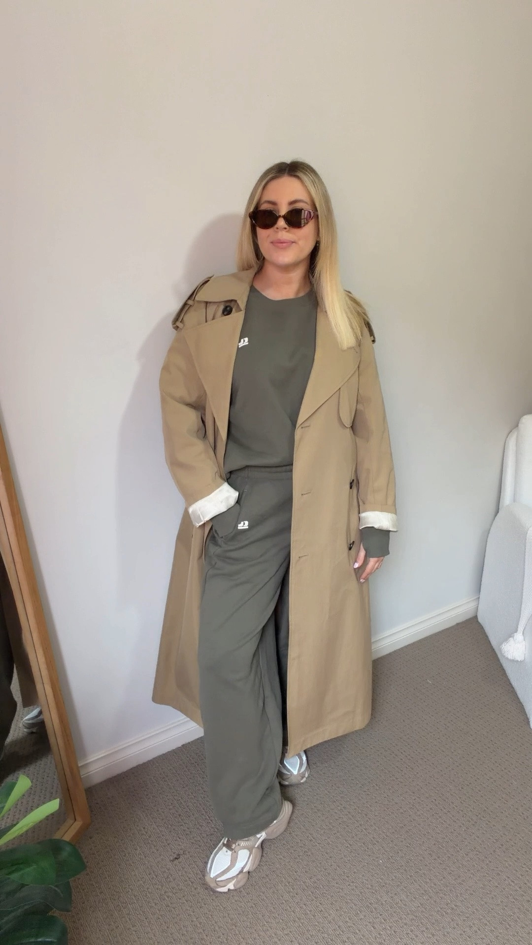 The perfect weekend ootd 🤍 a fleecy track set, chunky runners and a trench layered over the top = effortless but elevated. 

I wear a size small in the sweater and the pants!

This trench is old Nude Lucy, so I have linked a few similar at different price points 🫶🏻

#LTKaustralia #LTKautumn #LTKwinter