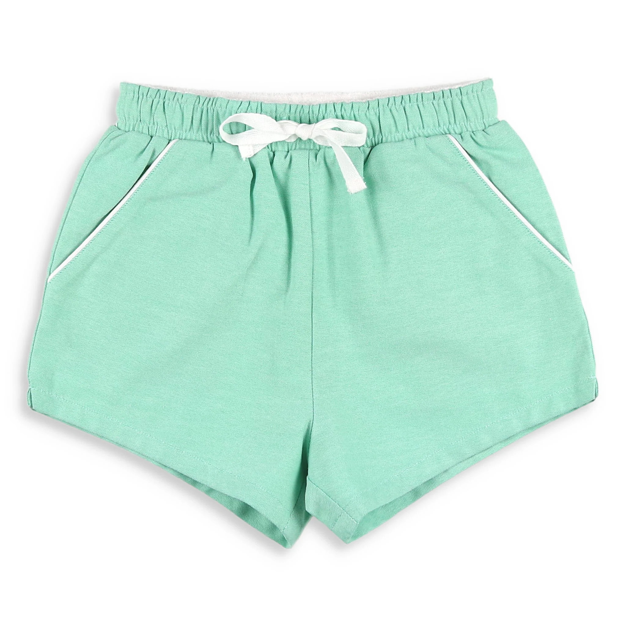 Boys Shrimp Shorts - Green Oxford - Shrimp and Grits Kids | Shrimp and Grits Kids