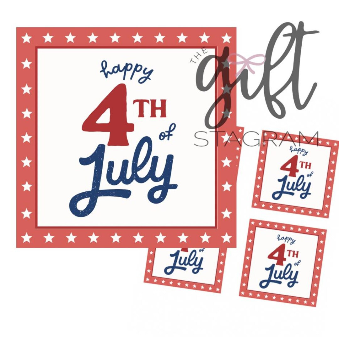 Happy 4th of July Gift Tag | DIGITAL DOWNLOAD | 4th of July Gift Tag | Hostess Gift Printable | S... | Etsy (US)