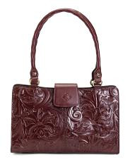 leather rienzo double handle satchel | TJ Maxx