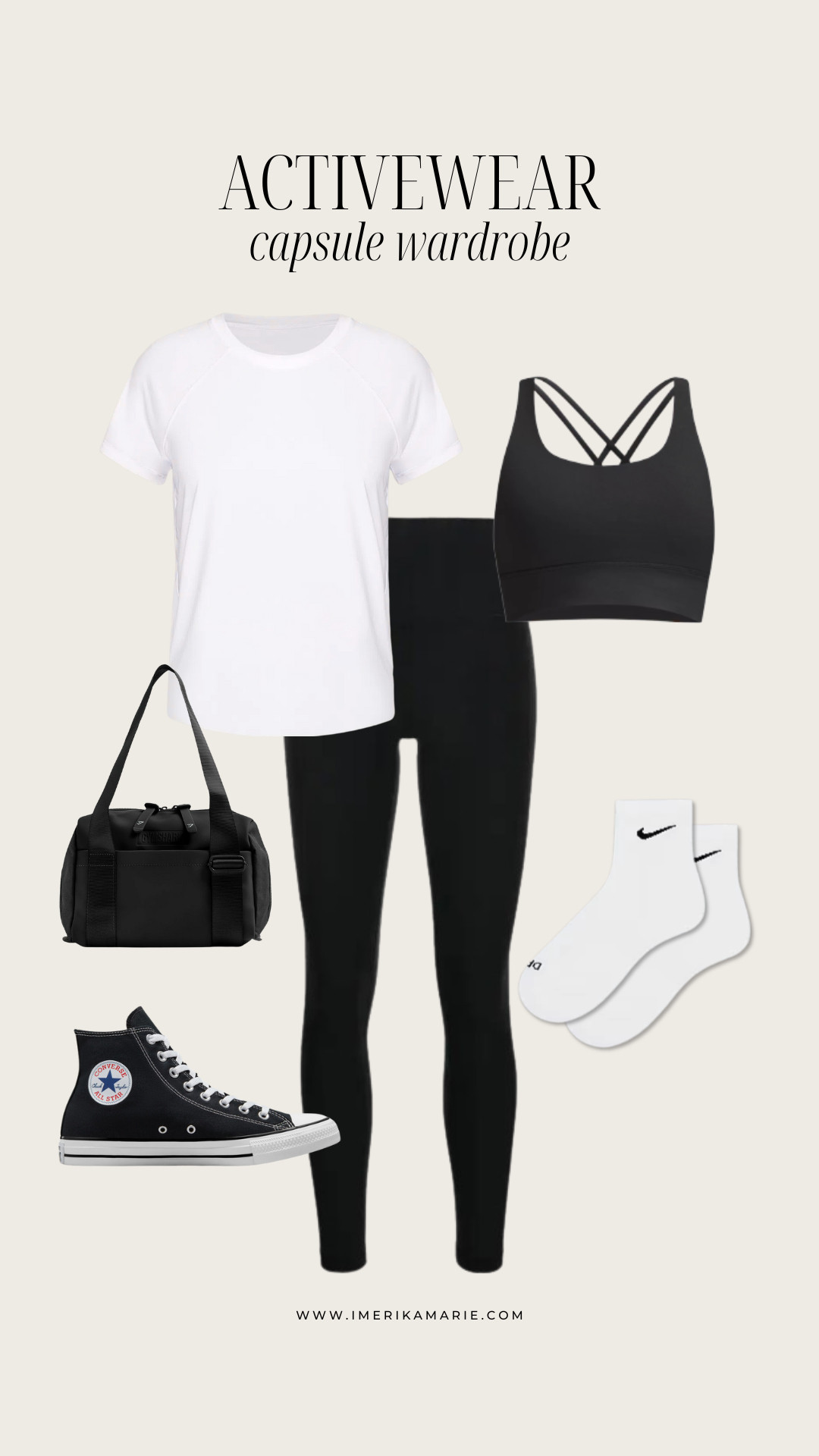 Activewear Capsule Wardrobe. Activewear outfit. Fitness outfit. Gym outfit. Pilates outfit. Hiking outfit. Running outfit. Fitness shoes. Fitness bag. Gym shoes. Gym bag. 

 

#LTKActive #LTKPetite #LTKStyleTip