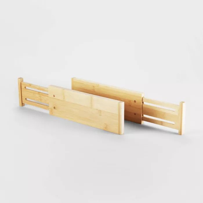 Set of 2 Bamboo Expandable Drawer Dividers - Brightroom&#8482; | Target