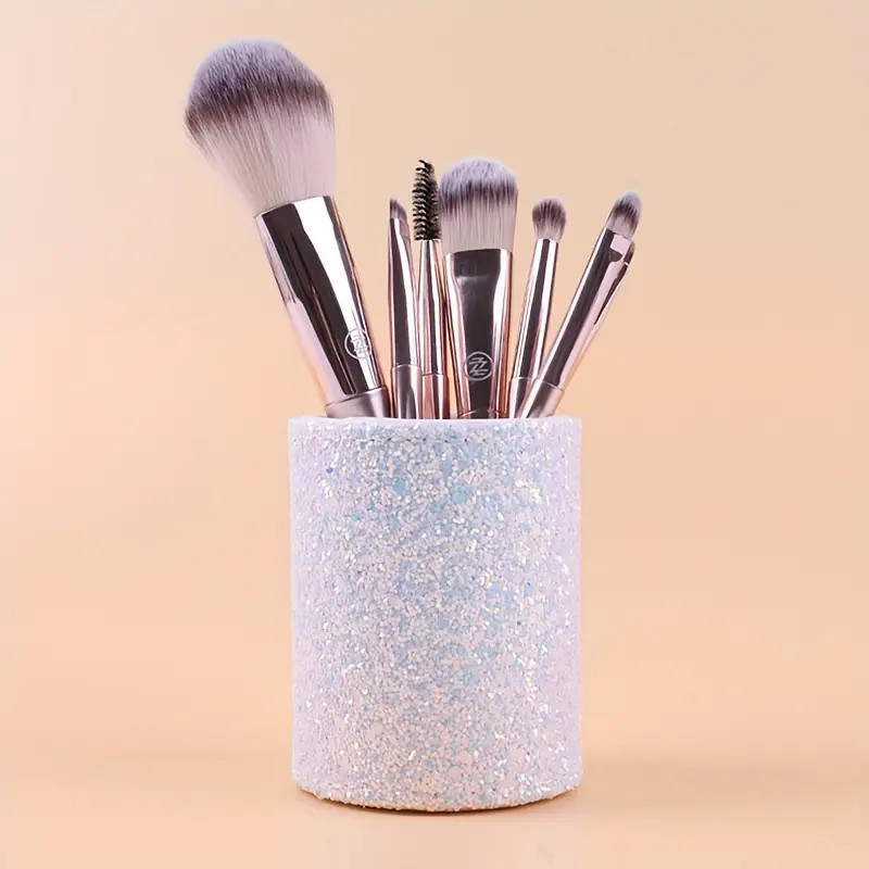 Bling Sequins Makeup Brush Holder Cute Glitter Vanity Decor - Temu | Temu Affiliate Program