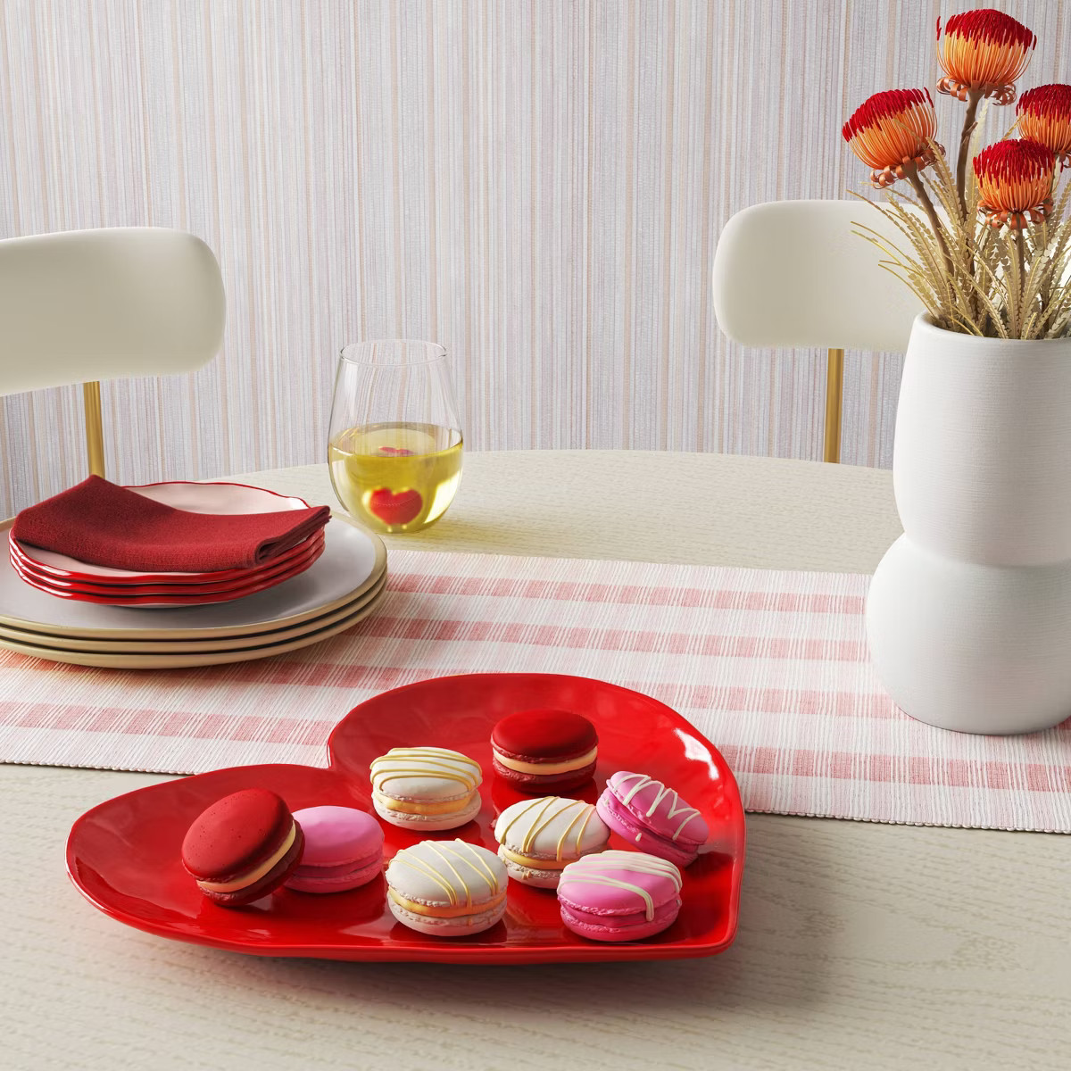 13.25" Stoneware Figural Heart Serving Platter Red - Threshold™ | Target