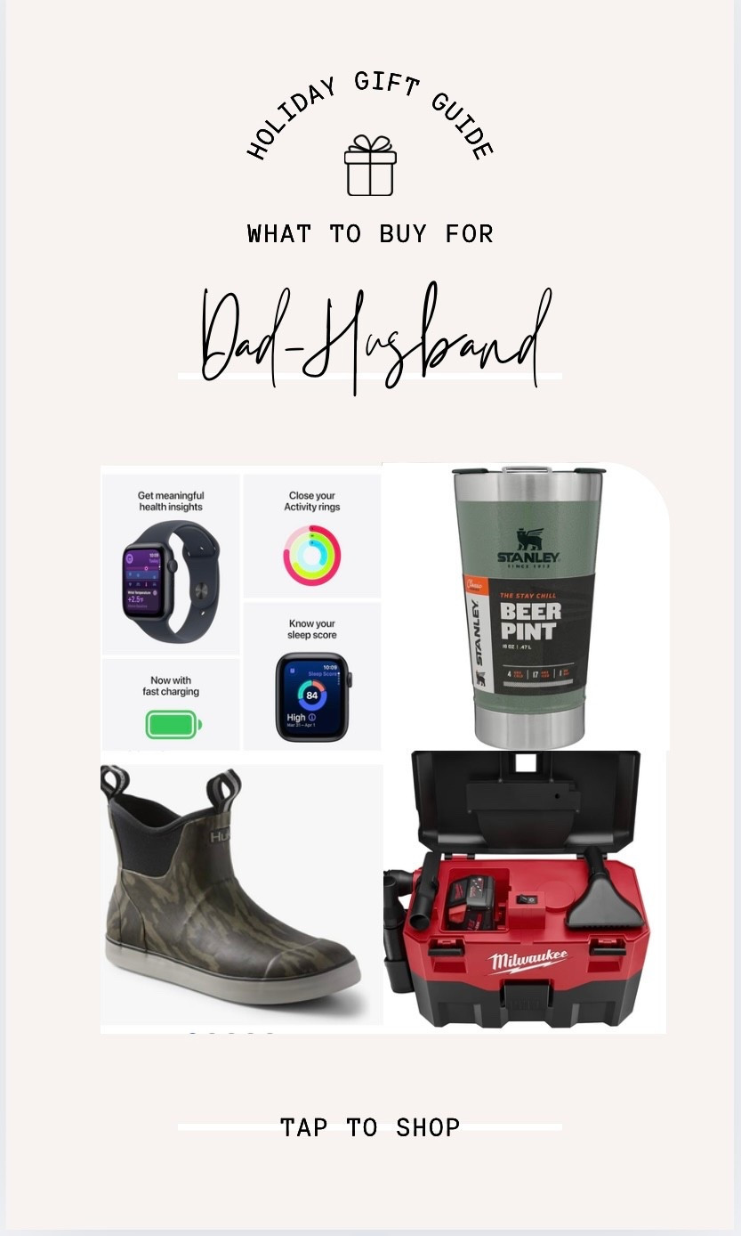 My husband’s must have items 🎄 
#Husband #Dad #GiftGuideForDad #Stanley #applewatch #hukboots #milkwaukeetools

#LTKMens #LTKHoliday #LTKGiftGuide
