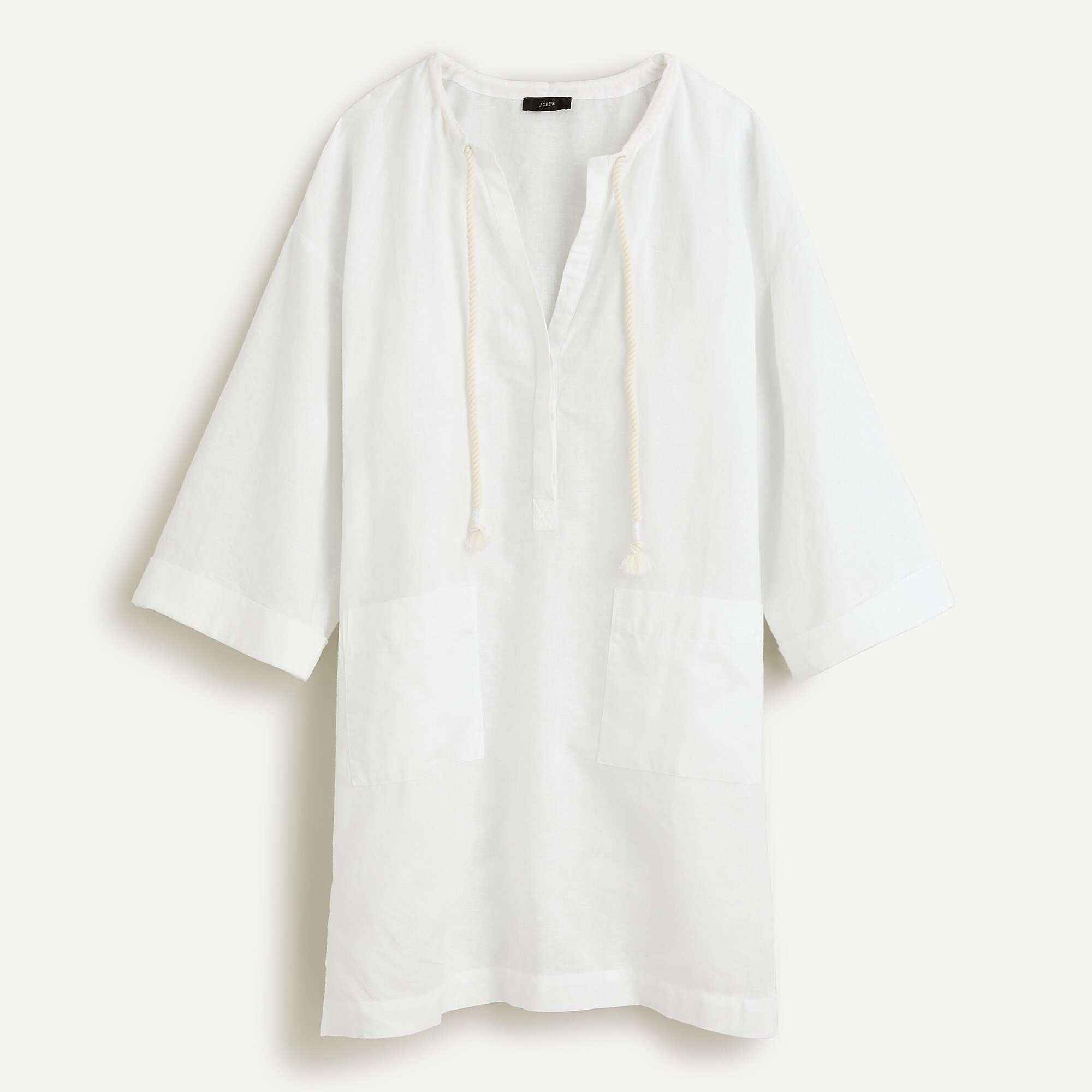 Cotton-linen V-neck beach tunic | J. Crew US